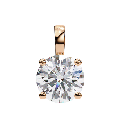 Brilliance Crest – Round Lab Diamond Elevated Chain Pendant