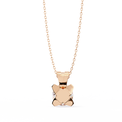 Radiant Drop – Round Lab Diamond Classic Chain Pendant