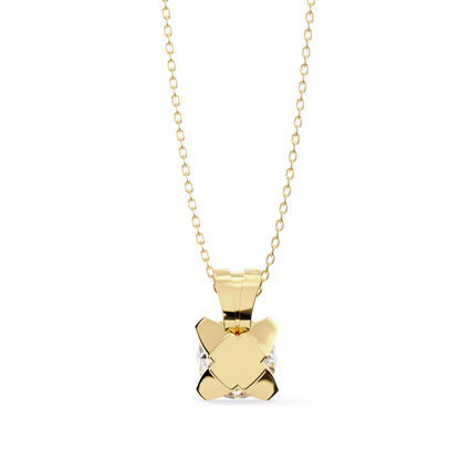 Radiant Drop – Round Lab Diamond Classic Chain Pendant