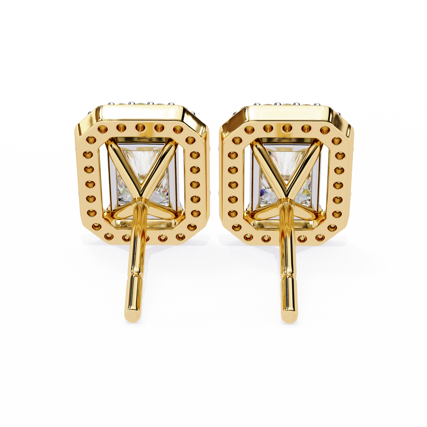 Empire Edge – Emerald Cut Lab Diamond Tapered Earrings