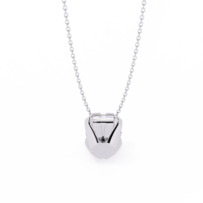 Radiant Drop – Round Lab Diamond Classic Chain Pendant