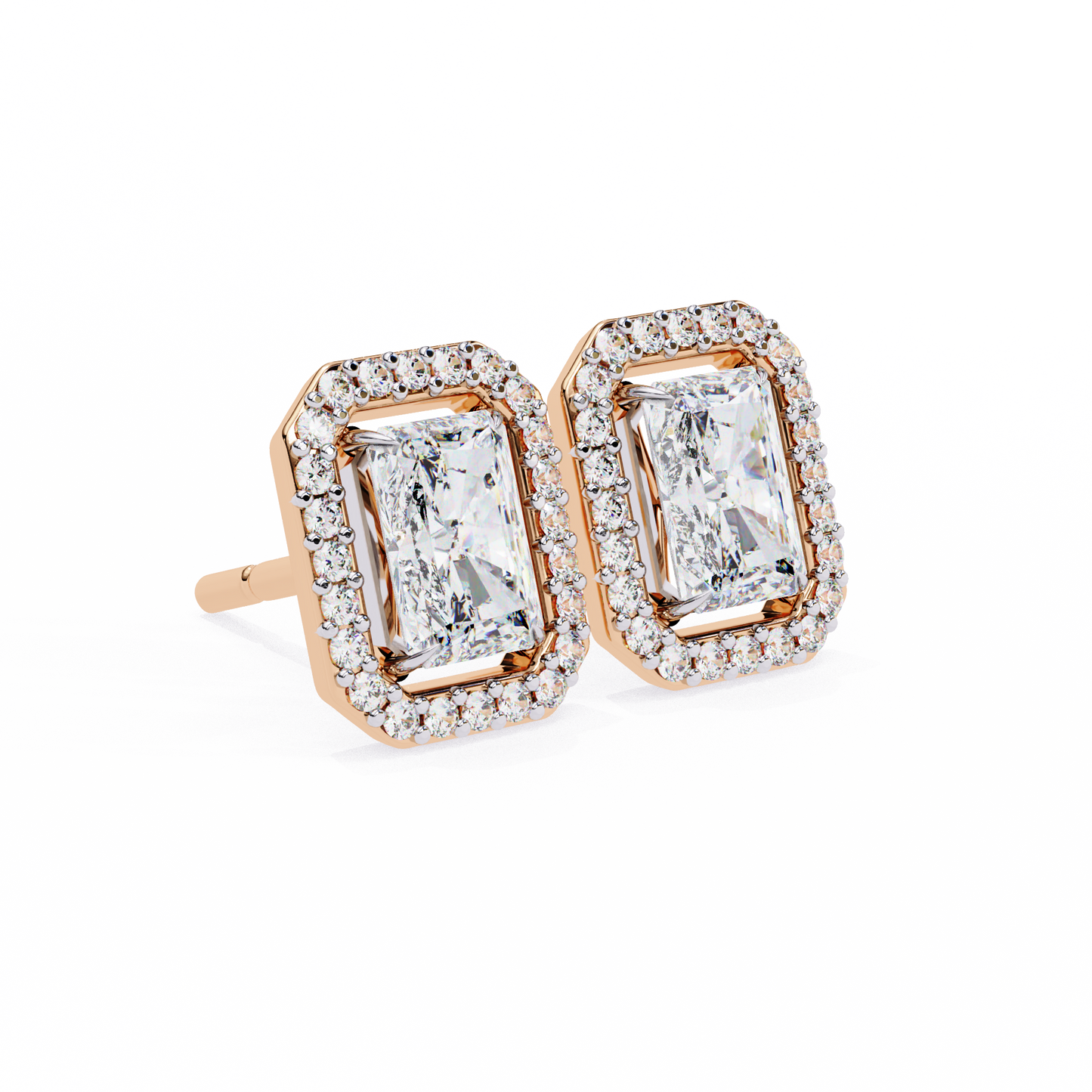 Empire Edge – Emerald Cut Lab Diamond Tapered Earrings