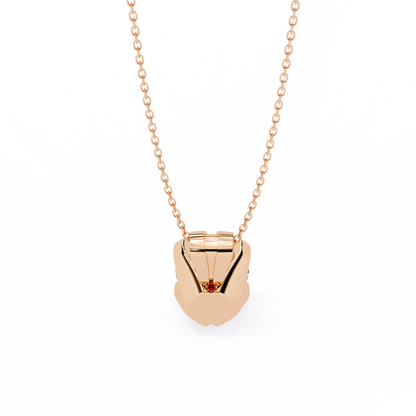 Radiant Drop – Round Lab Diamond Classic Chain Pendant