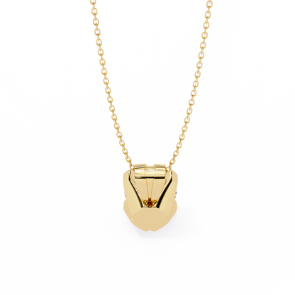 Radiant Drop – Round Lab Diamond Classic Chain Pendant