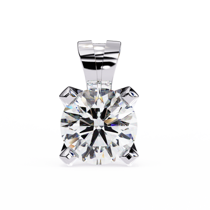 Radiant Drop – Round Lab Diamond Classic Chain Pendant