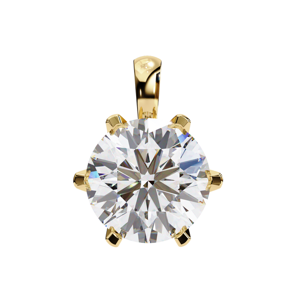 Luxe Core – Round Diamond Solitaire Chain Pendant