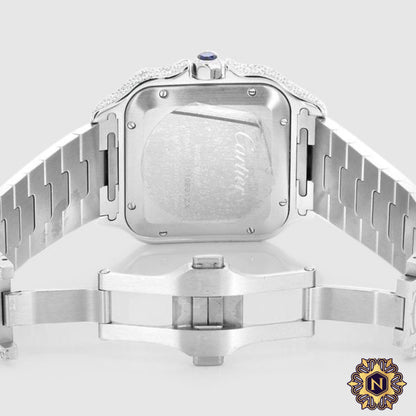 ICED OUT CARTIER
SANTOS 40MM
DIAMOND WATCH 23.1CT.