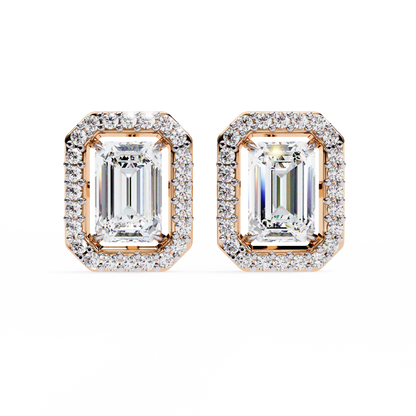 Radiant Flow – Radiant Cut Lab Diamond Cascading Earrings