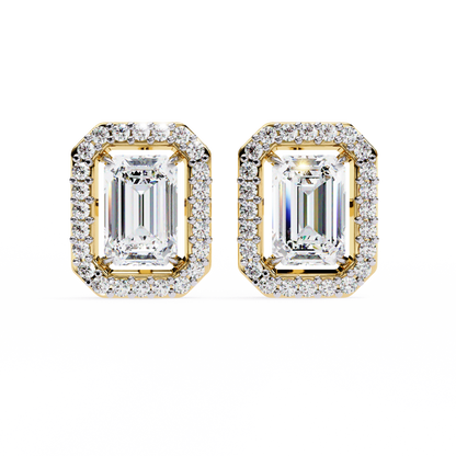 Radiant Flow – Radiant Cut Lab Diamond Cascading Earrings