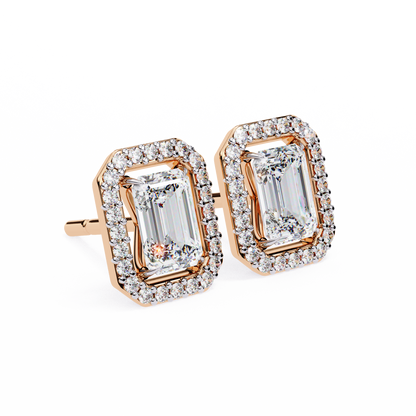 Radiant Flow – Radiant Cut Lab Diamond Cascading Earrings