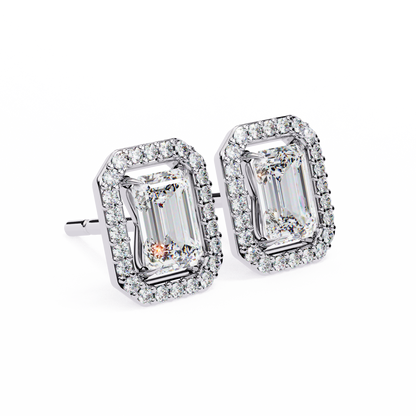 Radiant Flow – Radiant Cut Lab Diamond Cascading Earrings