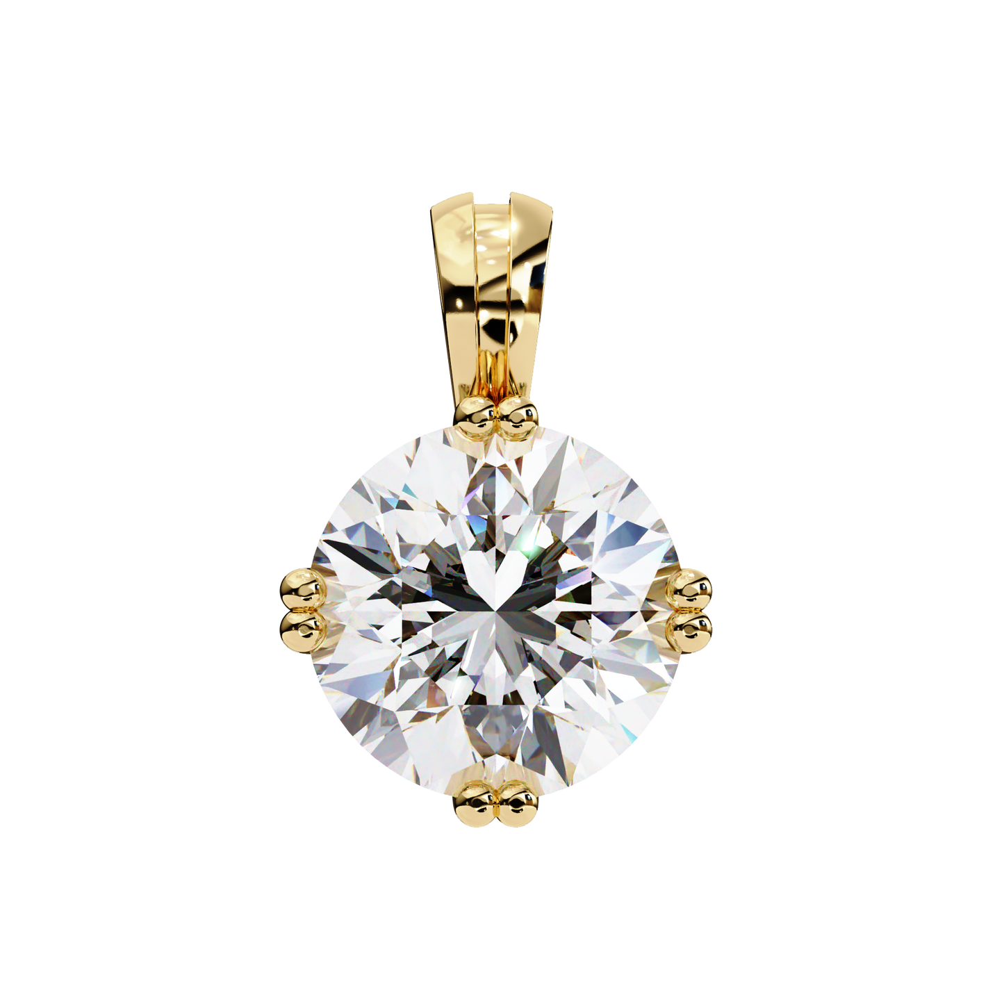 Crownlight Round – Lab Diamond Chain Pendant