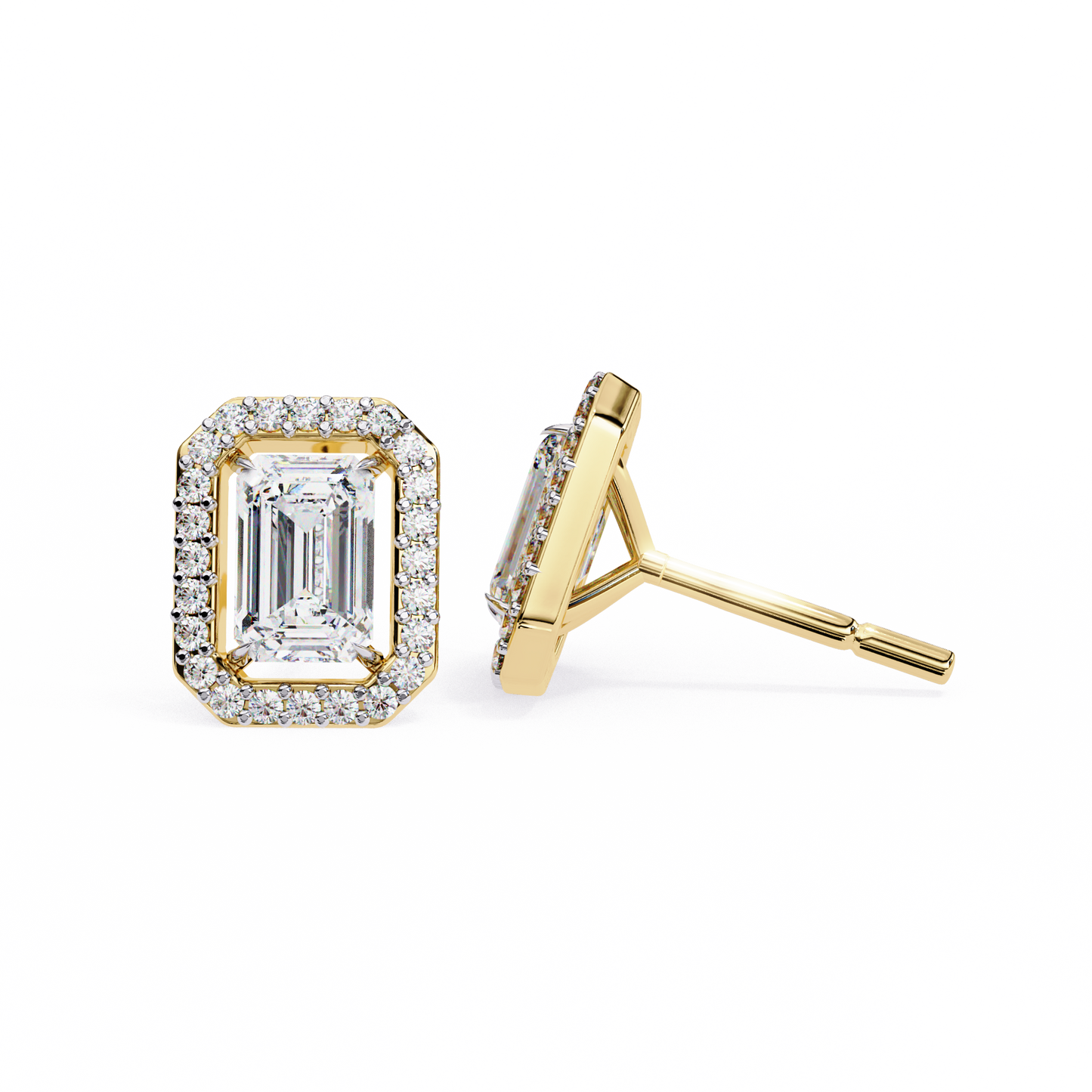 Radiant Flow – Radiant Cut Lab Diamond Cascading Earrings