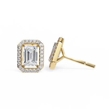Radiant Flow – Radiant Cut Lab Diamond Cascading Earrings