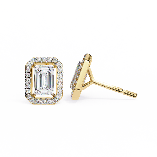 Radiant Flow – Radiant Cut Lab Diamond Cascading Earrings