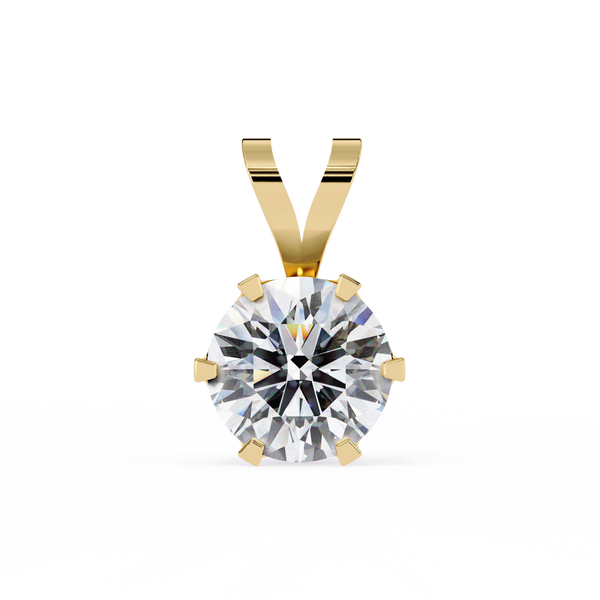 Circle Blaze – Round Diamond Solitaire Chain Pendant