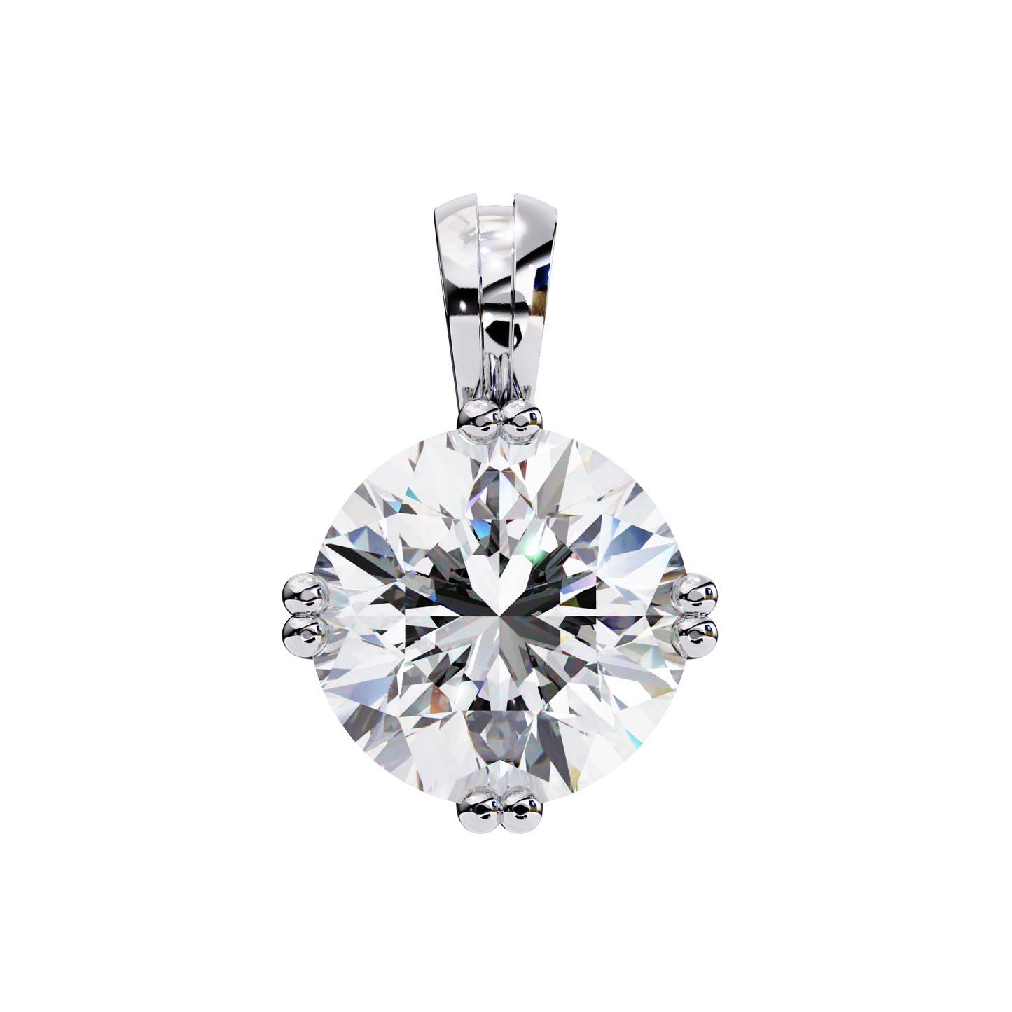 Crownlight Round – Lab Diamond Chain Pendant