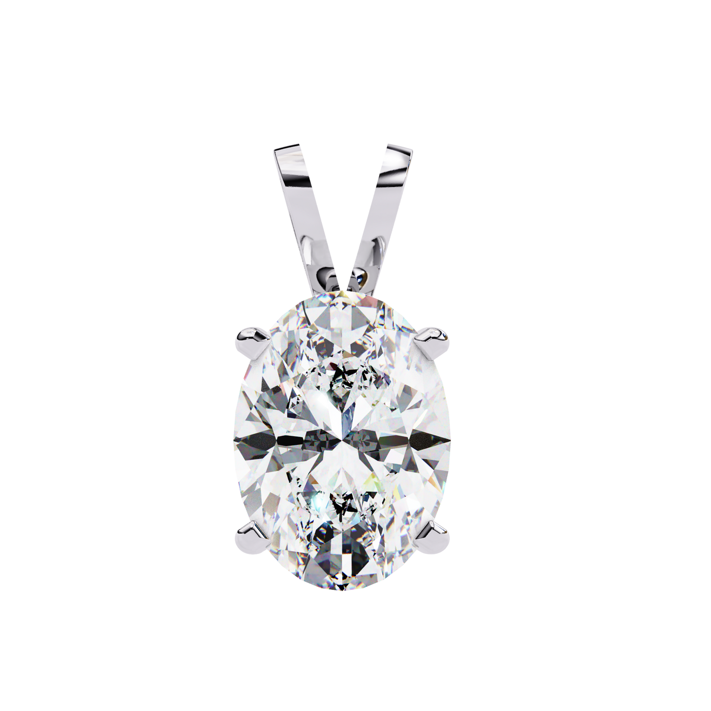 Oval Serenity – Oval Lab Diamond Minimalist Chain Pendant