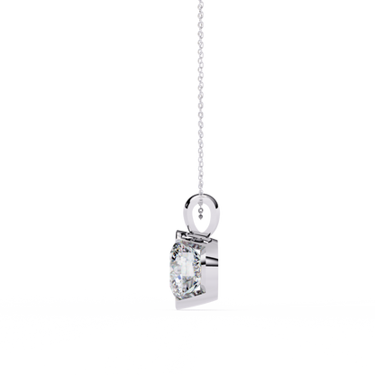 Beacon Gleam – Round Diamond Elevated Chain Pendant