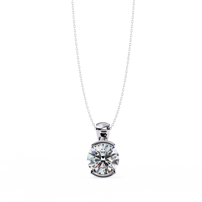 Beacon Gleam – Round Lab Diamond Elevated Chain Pendant