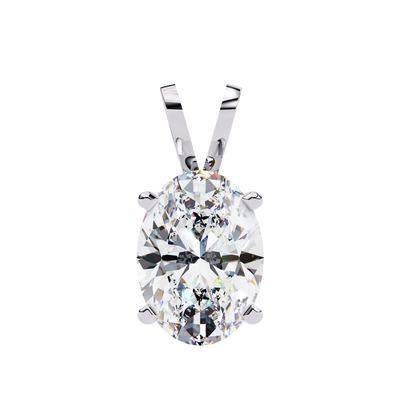 Oval Serenity – Oval Diamond Minimalist Chain Pendant