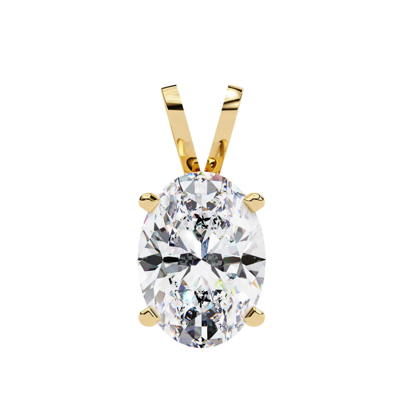 Oval Serenity – Oval Lab Diamond Minimalist Chain Pendant