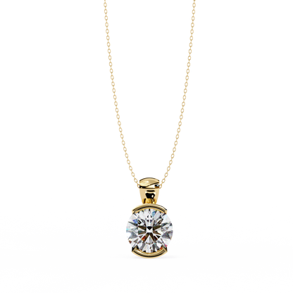 Beacon Gleam – Round Lab Diamond Elevated Chain Pendant