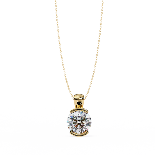 Beacon Gleam – Round Lab Diamond Elevated Chain Pendant
