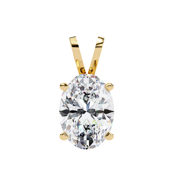 Oval Serenity – Oval Diamond Minimalist Chain Pendant