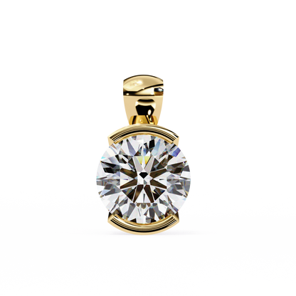 Beacon Gleam – Round Diamond Elevated Chain Pendant