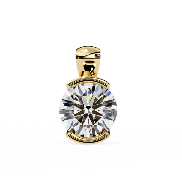 Beacon Gleam – Round Diamond Elevated Chain Pendant