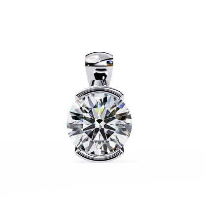 Beacon Gleam – Round Diamond Elevated Chain Pendant