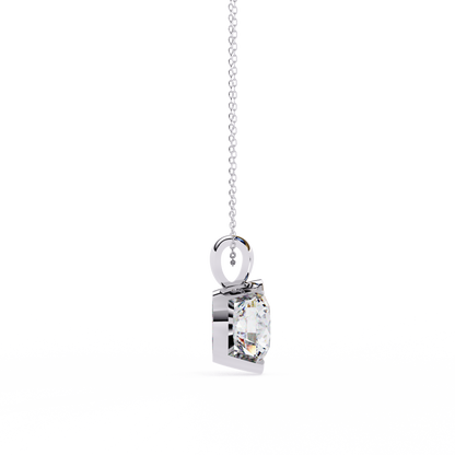 Beacon Gleam – Round Diamond Elevated Chain Pendant
