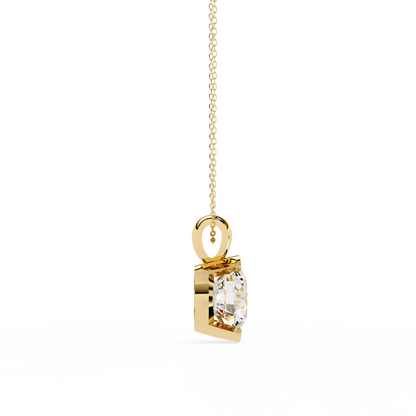 Beacon Gleam – Round Diamond Elevated Chain Pendant