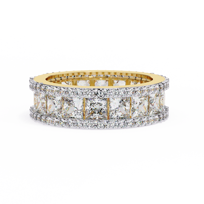 Crownline Spark – Princess & Round Lab Diamond Cluster Band
