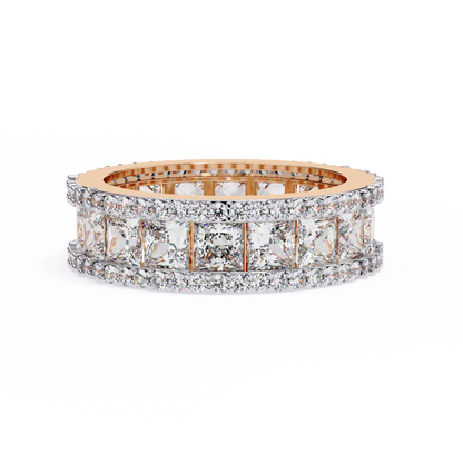 Crownline Spark – Princess & Round Lab Diamond Cluster Band