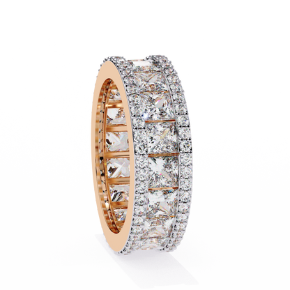 Crownline Spark – Princess & Round Lab Diamond Cluster Band