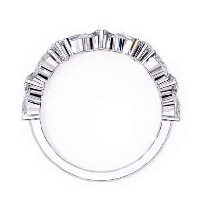 Vega Grace – Marquise & Round Lab Diamond Crossband Ring