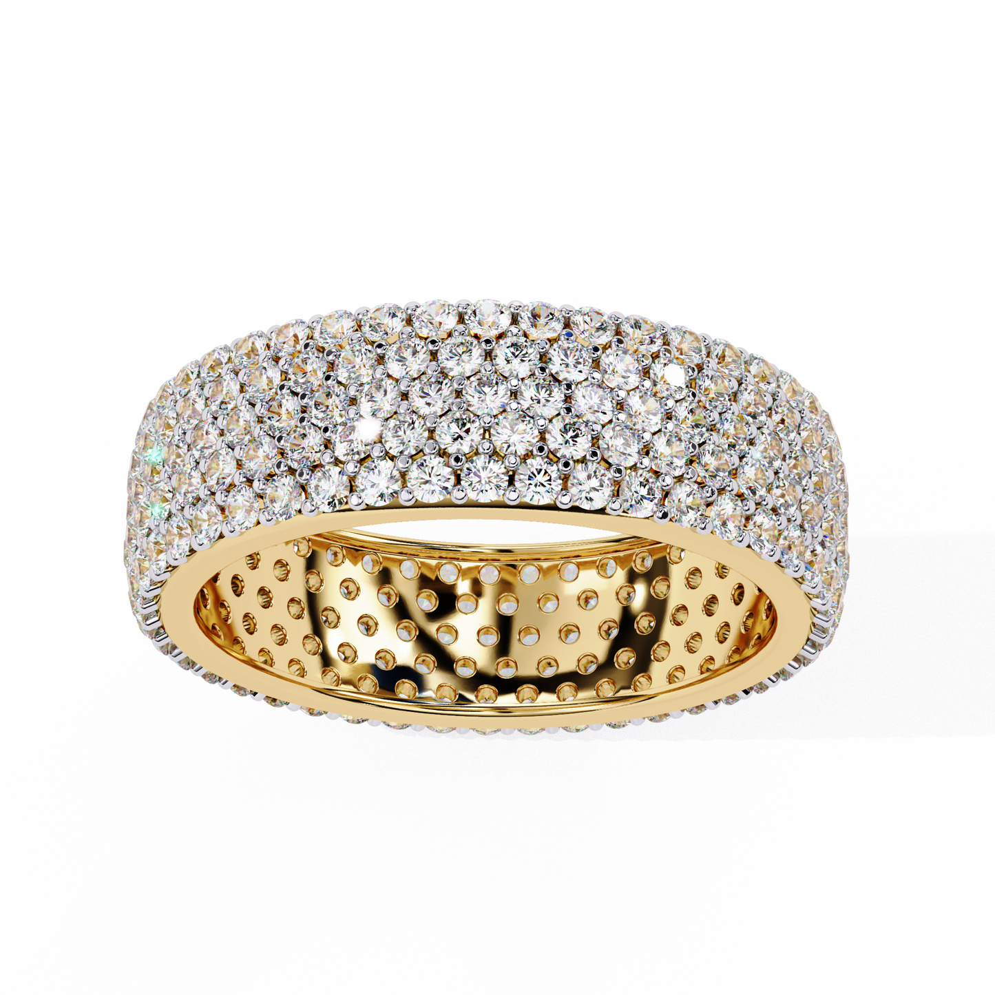 Nova Line – Pavé Lab Diamond Band with Graduated Rounds in 14K Gold