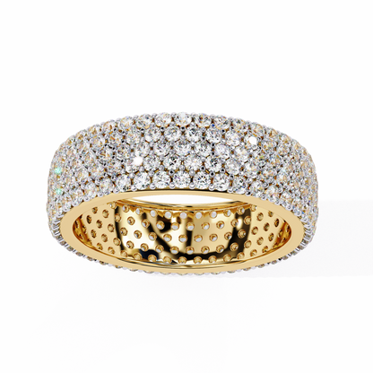 Nova Line – Pavé Lab Diamond Band with Graduated Rounds in 14K Gold