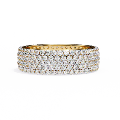 Nova Line – Pavé Lab Diamond Band with Graduated Rounds in 14K Gold