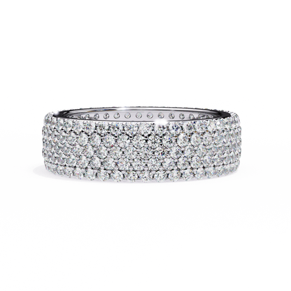 Nova Line – Pavé Lab Diamond Band with Graduated Rounds in 14K Gold