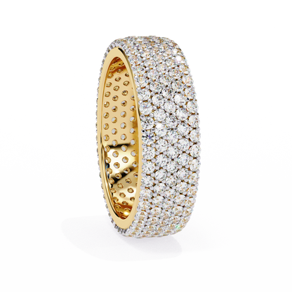 Nova Line – Pavé Lab Diamond Band with Graduated Rounds in 14K Gold