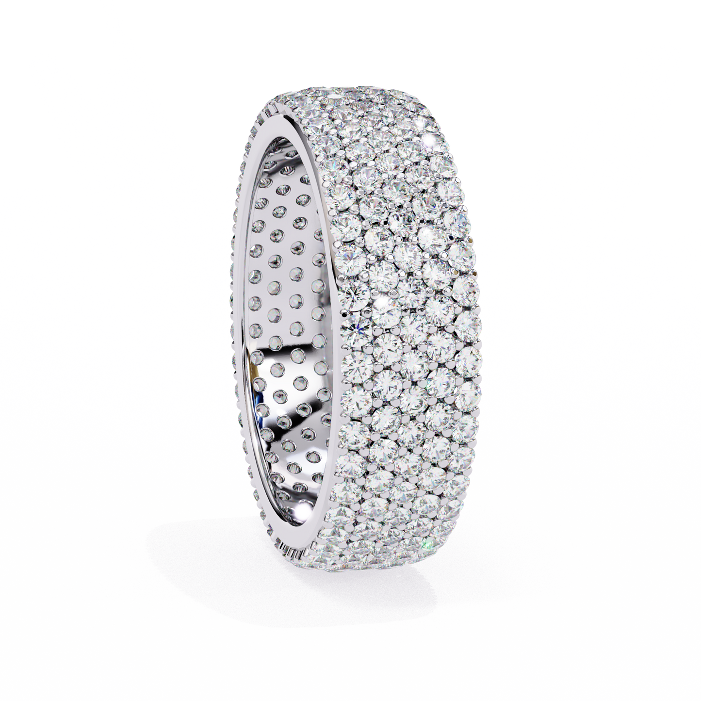 Nova Line – Pavé Lab Diamond Band with Graduated Rounds in 14K Gold