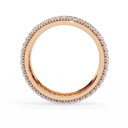 Nova Line – Pavé Diamond Band with Graduated Rounds in 14K Gold