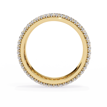 Nova Line – Pavé Lab Diamond Band with Graduated Rounds in 14K Gold