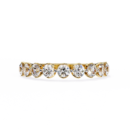 Lyra Beam – Round Lab Diamond Double Accent Ring