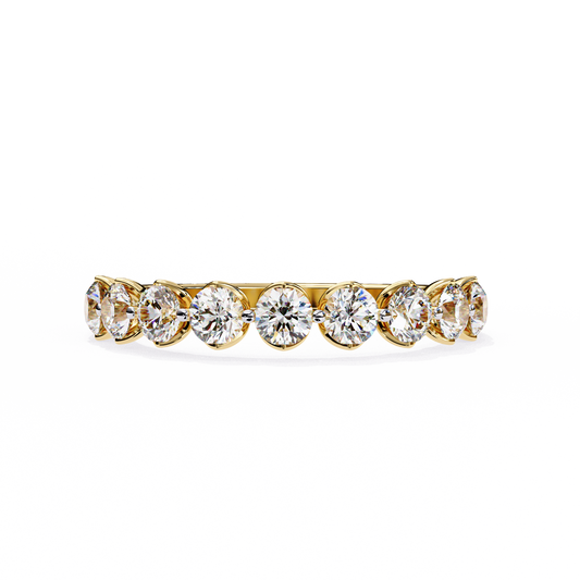Lyra Beam – Round Lab Diamond Double Accent Ring
