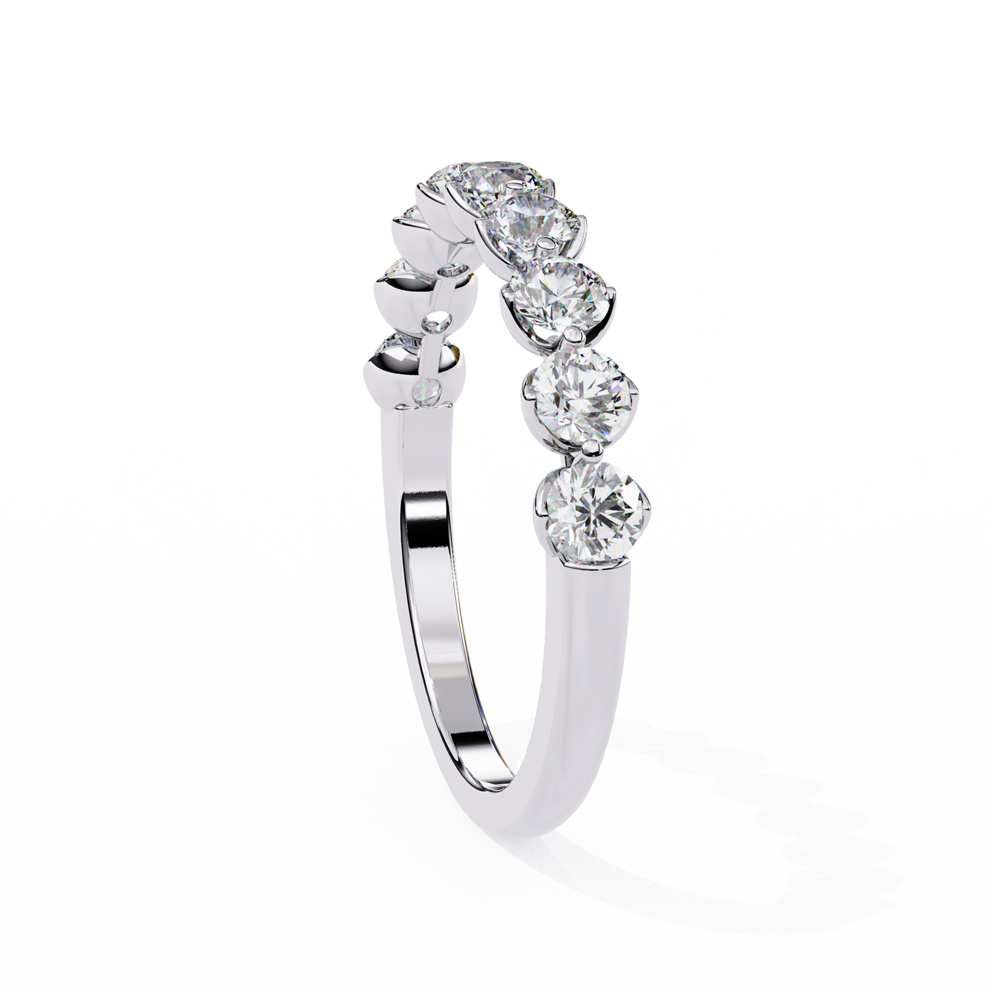 Lyra Beam – Round Lab Diamond Double Accent Ring