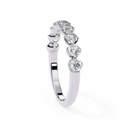 Lyra Beam – Round Lab Diamond Double Accent Ring